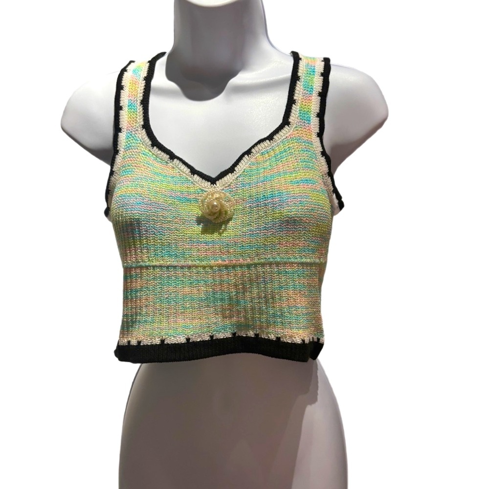 Multicolor Knit Crop Top